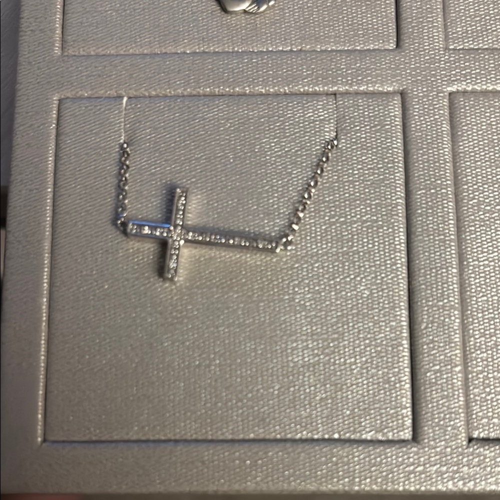 Sideways Cross Necklace